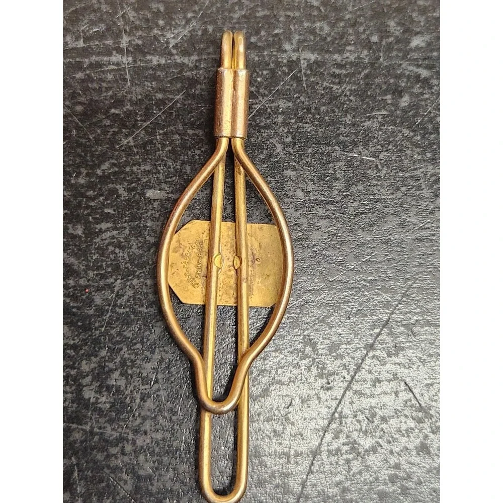 Vintage T.L.O.F. Fraternity Tie Clip Philadelphia Badge Co. Gold Tone Enamel